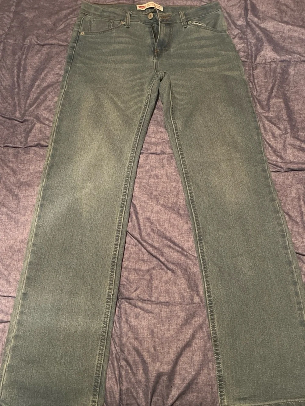 Levi's Slim Straight Jeans in Faded Green